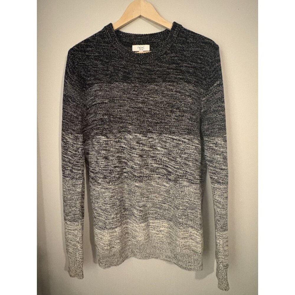 Next Gradient Knit Sweater – Black & Gray Ombre